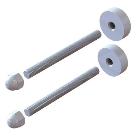 Kit montage simple pour poignée de porte battante inox - DUVAL - BILCOCQ