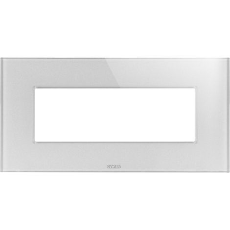 PLAQUE ICE 6P VERRE TITANE GEWISS GW16906CT