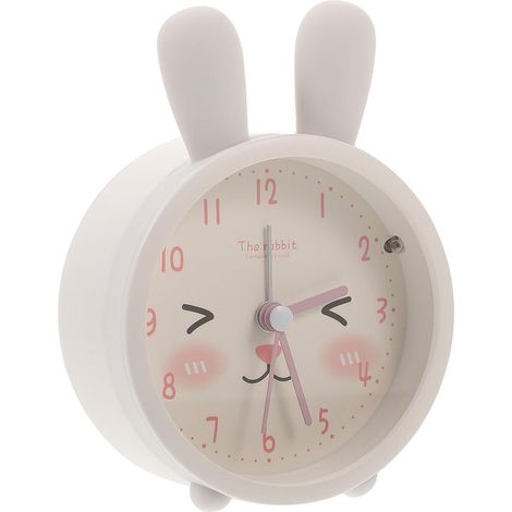 Réveil Veilleuse Chat en Silicone Silencieux Blanc Dessin et (1/5)
