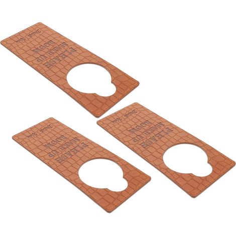 Lot de 3 Panneaux Marron en Pu pour Porte de Chambre Bébé, Signe de Sommeil Doux Toucher, Compatible Plusieurs Types de Poignées (1/5)