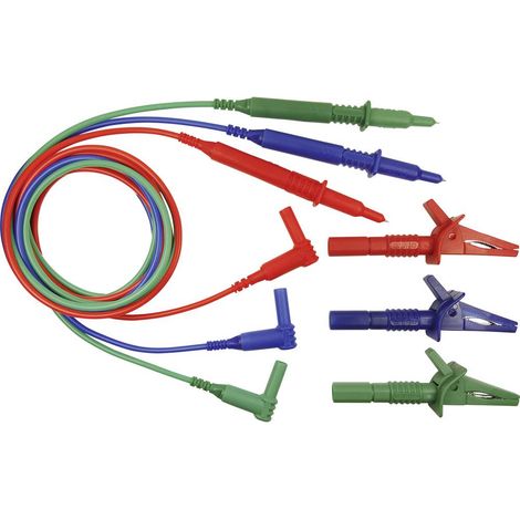 Cliff CIH29917 Set de cordons de mesure de sécurité mâle 4 mm pointe de test 1.50 m bleu, vert, rouge 1 pc(s) A507111 (1/2)