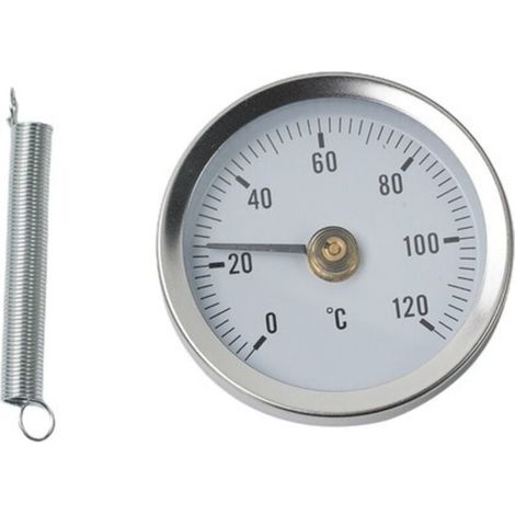 Lot de 3 thermomètres de contact en acier inoxydable pour tuyaux d'eau chaude, permettant une surveillance précise de la température.