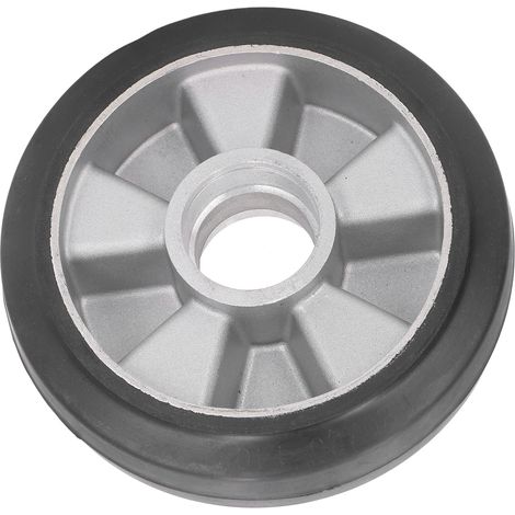 Roue de charge avec roulement 6204, bandage plein caoutchouc, remplacement pour transpalette hydraulique artisanal, 180x50mm (1/5)