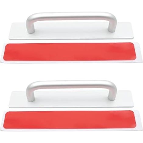 2 Pièces Poignée de Porte Coulissante Autocollantes, Poignée de Meuble en Alliage Aluminium 148 x 25 mm Argenté