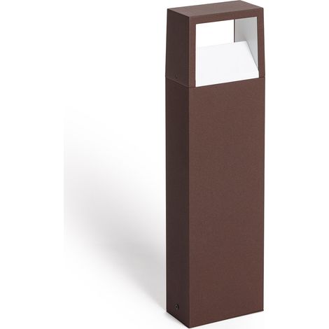 Baliza Exterior LED 9W Superficie Pie 50cm Aluminio Sheffield Óxido