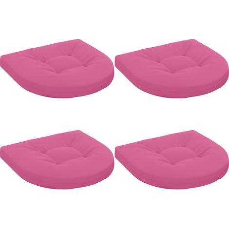 4-teilige Sitzkissen 4 stk. 100 % Polyester Rosa 40 x 40 x 5 cm vidaXL (1/5)