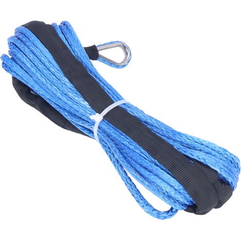 Câble de treuil pour remorque 6 mm x 15 m / 1/4 po x 50 pi, nylon bleu résistant à l'usure, de rechange pour SUV, camions et UTV ARB (1/5)