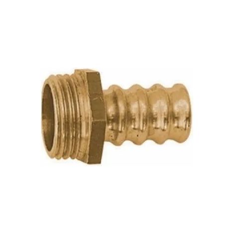 PORTAGOMMA MASCHIO OTTONE 1/2 PER TUBO GAS METANO