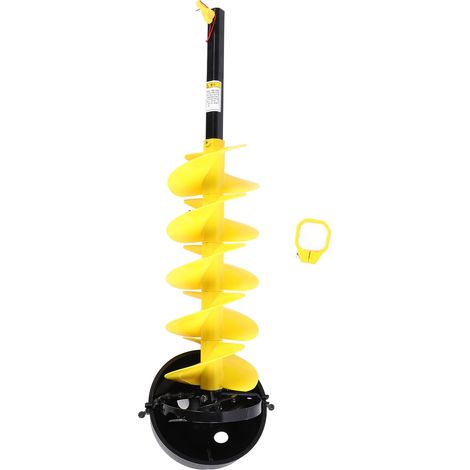 Tarière à glace en Nylon, foret électrique sans fil, outils d'hiver pour mandrin 1/2 pouces, 8 pouces de diamètre, jaune (1/5)