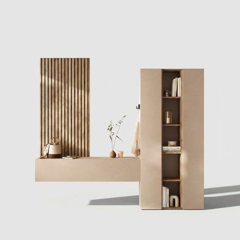 Moderne Wohnwand für das Wohnzimmer mit Stauraumelementen Composizione 294 (1/5)
