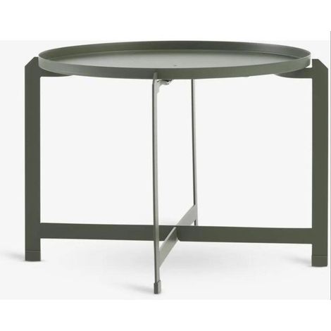 ORION91oficial® - Mesa Acero Hawái Mesa Auxiliar Ø50 x Alto 40 cm Color Verde Oliva - spaziORION91 - Unidad (1/5)