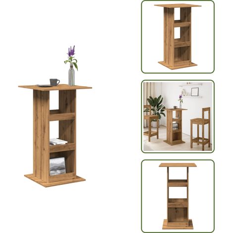 Wohnzimmer - vidaXL Bartisch mit Ablagen Artisan-Eiche 60x60x102 cm Holzwerkstoff - Küche (1/5)