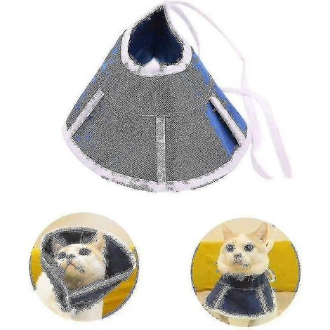 Collier de convalescence post-opératoire ajustable pour chiens et chats, résistant aux morsures et aux léchages, favorisant la cicatrisation des plaies. (1/5)