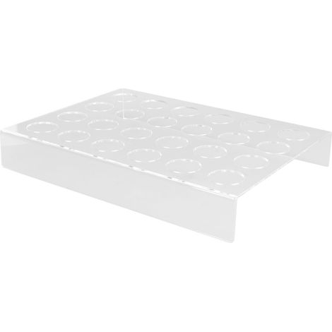 Plateau de rangement pour capsules de café, pouvant contenir 24 capsules, en acrylique transparent en forme de U, pour plan de travail de cuisine. (1/5)