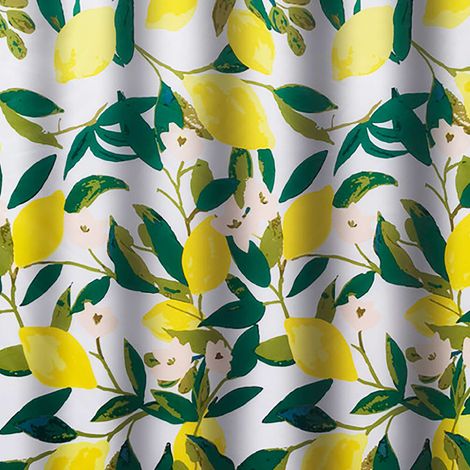 GEDY TTE13601200 LEMON Cortina de Ducha Blanco y Amarillo - ref: TTE13601200 (1/2)