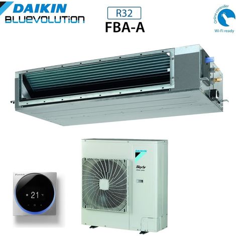 daikin bluevolution air conditioner climatiseur ducted medium head 36000 btu fba100a + azas100my1 triphasé r-32 wi-fi optional wired control silver brc1h519 / brc1h52ss