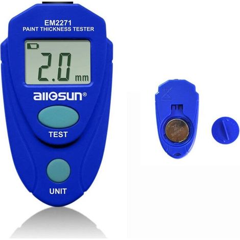 Thickness Gauge, Paint Thickness Meter, Paint Thickness Gauge for Car, Automotive Tool, Automatic Digital Calibration, Data Storage, Mini Size with LCD Display (1/5)
