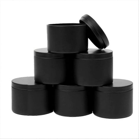 Lot de 24 boîtes à bougies noires vides de 113 g (4 oz) pour la fabrication de bougies maison. (1/5)
