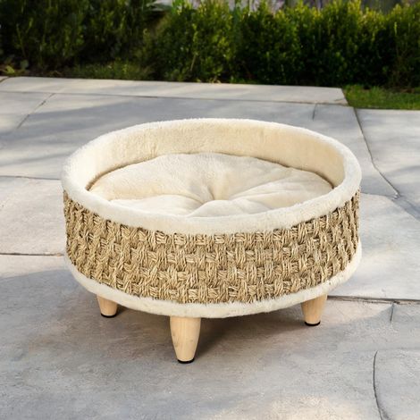 Coussin pour chien et chat en jonc de mer 48 cm Beige Khaki (1/5)