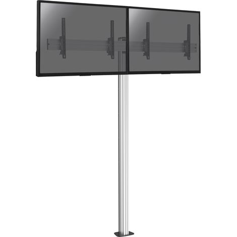 Support sur pied pour 2 écrans TV 50'' - 55'' - Hauteur 240cm - A visser (1/3)
