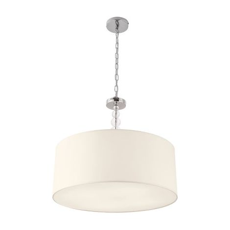 Suspension ronde Elegance Maxlight abat-jour blanc 4xE27