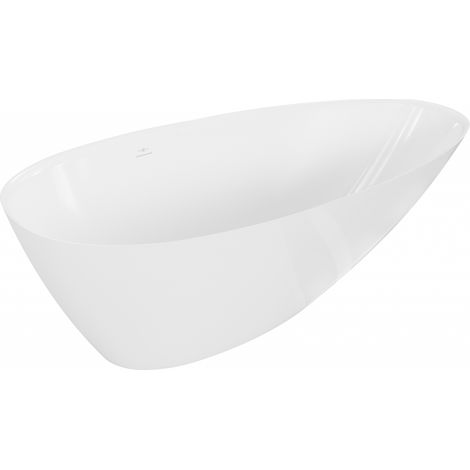 Mexen Milano freistehende Badewanne aus Konglomerat 150 x 82 cm, weiß glänzend - 57301508510 (1/5)