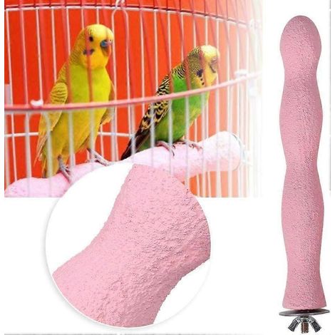 Perchoir pour oiseaux, barre de broyage givrée en forme de griffe et de bec pour perroquet, jouet de cage pour perruches, perroquets gris d'Afrique, cacatoès amazones, perruches ondulées, calopsittes (1/5)