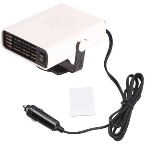 Calefactor de coche giratorio de 360 grados, calentamiento rápido, encendedor de cigarrillos portátil y desempañador para camiones, 24 V, blanco (1/3)