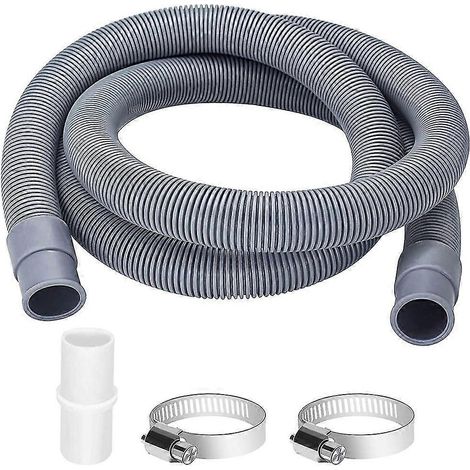 Rallonge de tuyau d'évacuation pour lave-linge, tuyau d'évacuation universel de 2 m pour lave-linge et lave-vaisselle. (1/5)