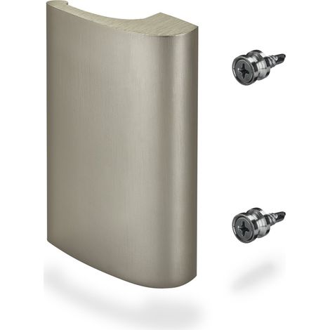 Balkontürgriff SEJA 82 x 52,5 x 20 mm BA 48 mm Aluminium Verdeckte Verschraubung Edelstahloptik