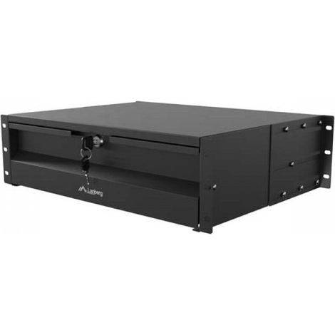 Tiroir pour armoires 19" 3U 360mm noir Lanberg (3U/483x360mm charge jusqu'à 90kg, montage 4 points)