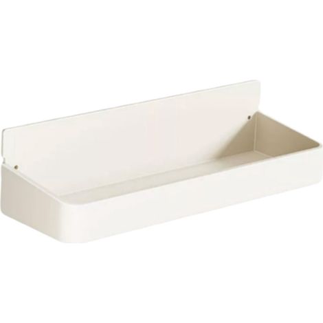 Weißes magnetisches Kühlschrank-Aufbewahrungsregal mit Rückwand (1/3)