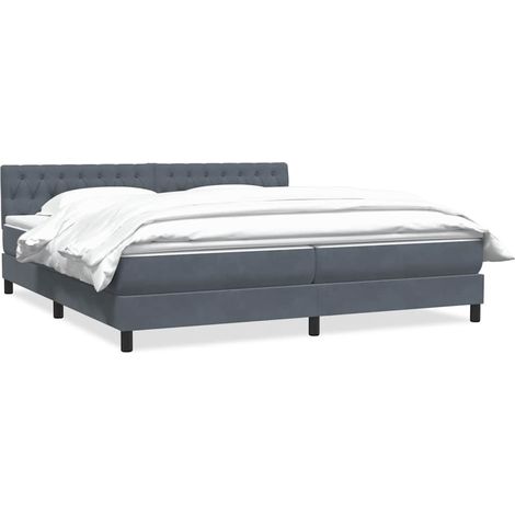 Maison Exclusive - Boxspringbett mit Matratze Dunkelgrau 180x210