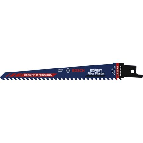 BOSCH PROFESSIONAL 1X LAME DE SCIE SABRE EXPERT `FIBER PLASTER` S 641 HM (POUR PANNEAUX DE FIBRO-CIMENT, LONGUEUR 150 MM, ACCESS
