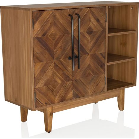 Kommode SANTJAGO WOOD L 95x32x79,5 cm 2 Türen 3 Fächer Tanne massiv hjh LIVING (1/5)