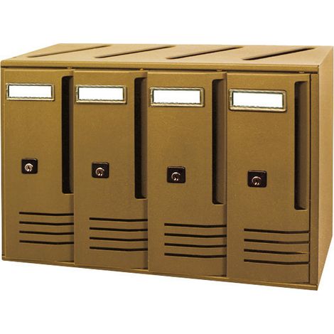 CASSETTA POSTALE ALUBOX CUBO C4 42X17,5X30 BRONZO- ALUBOX- 1,0 pz
