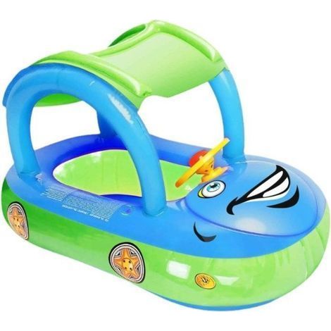 -Aufblasbarer Babypool-Schwimmring mit Sonnendach (1/4)