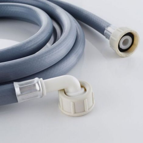 Tuyau d'arrivée d'eau froide - Longueur 2 5 mètres Compatible toutes marques - Lave linge et lave vaisselle - Gris (1/4)