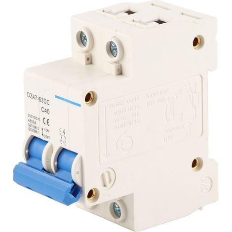 Disjoncteur miniature pour montage sur rail DIN, pour appareils électriques basse tension, 2 pôles CC 250 V, DZ47Z40A (1/5)
