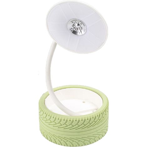 Lampe de chevet pliable à roulettes, rechargeable par USB, lumière chaude, idéale pour la chambre, le salon ou le bureau (verte). (1/5)