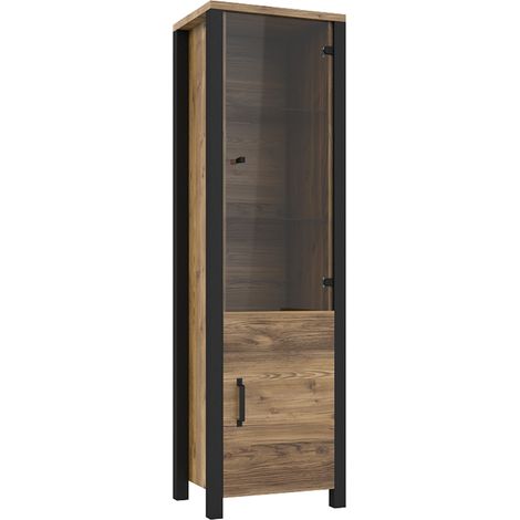 Vetrina 2 ante Lyam marrone e nero 191cm