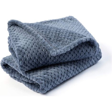 Couverture épaisse et lavable pour chat, gris-bleu, 80 x 100 cm (1/4)
