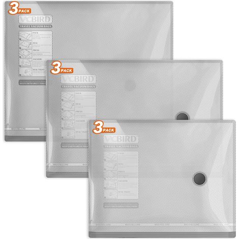 Lot de 9 Sacs Sous Vide Vetement Aspirateur, 3 40x50cm, 3 40x60cm, 3 50x60cm, Sac de Rangement Sous Vide , Housse Sous Vide Peu Encombrant pour Pulls, Chemises, Voyages (1/5)