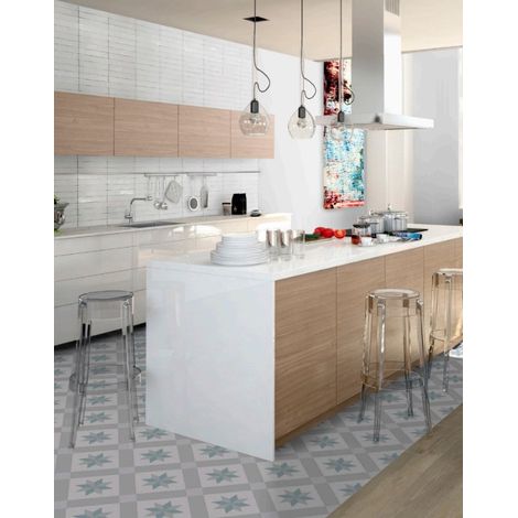 Carrelage effet carreau de ciment BARCELONA STAR 25x25cm 25x25cm Greige (gris/beige) Mat - Boîte de 1.13 m2 (1/3)