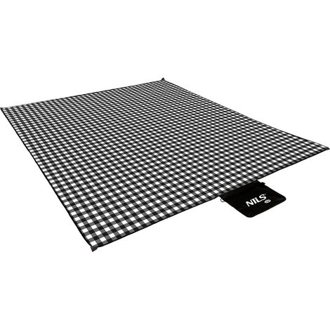 Esterilla de picnic, blanco-negro, 300 x 200 cm, PE + ALU