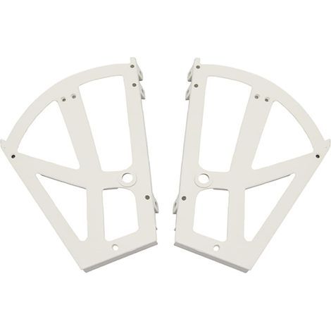 Coppia di cerniere per armadio porta scarpe in plastica a due strati con telaio ribaltabile - 228 x 255 mm - Bianco (1/4)
