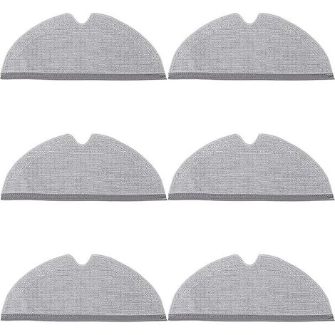 6 Serpillères Accessoires de Rechange pour Xiaomi Roborock S4 /S50 /S51 /S55 /S5 /S5 Max /S6 /S6 Pure /S6 MaxV /Q5 /Q5 Pro /Q5 Pro+ /Q7 /Q7+ /Q7 Max /Q7 Max+ /Q8 Max /Q8 Max+ /E Series (1/5)