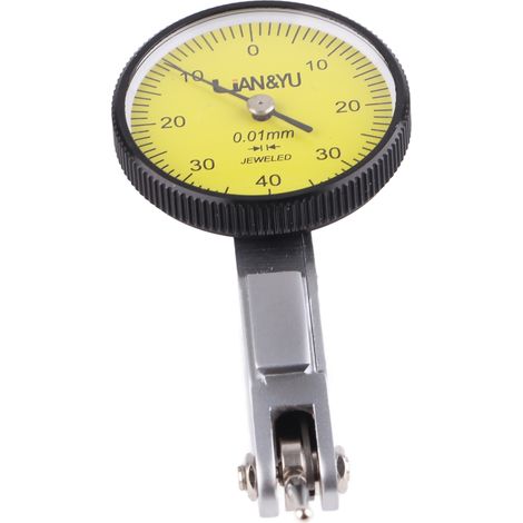 Indicateur à cadran de précision 0-40-0 0,01 mm pour guides à queue d'aronde métriques, 2 pointes en rubis (1/5)