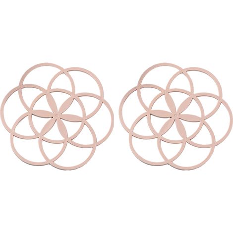 Lot de 2 dessous de plat en silicone épais, antidérapants et résistants à la chaleur, pour poser plats chauds, casseroles et poêles sur la table. (1/5)