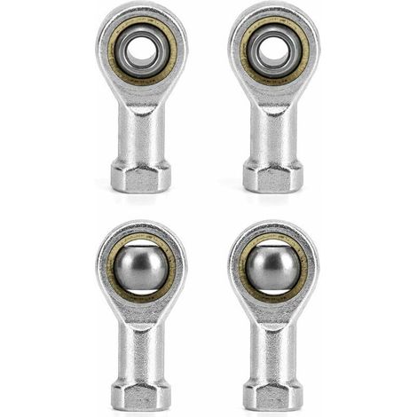 Tigrezy 4 Pièces 6mm Embout Roulement à Rotule M6 x 1.0, Femelle Filétage Auto-Lubrifiantes (1/5)